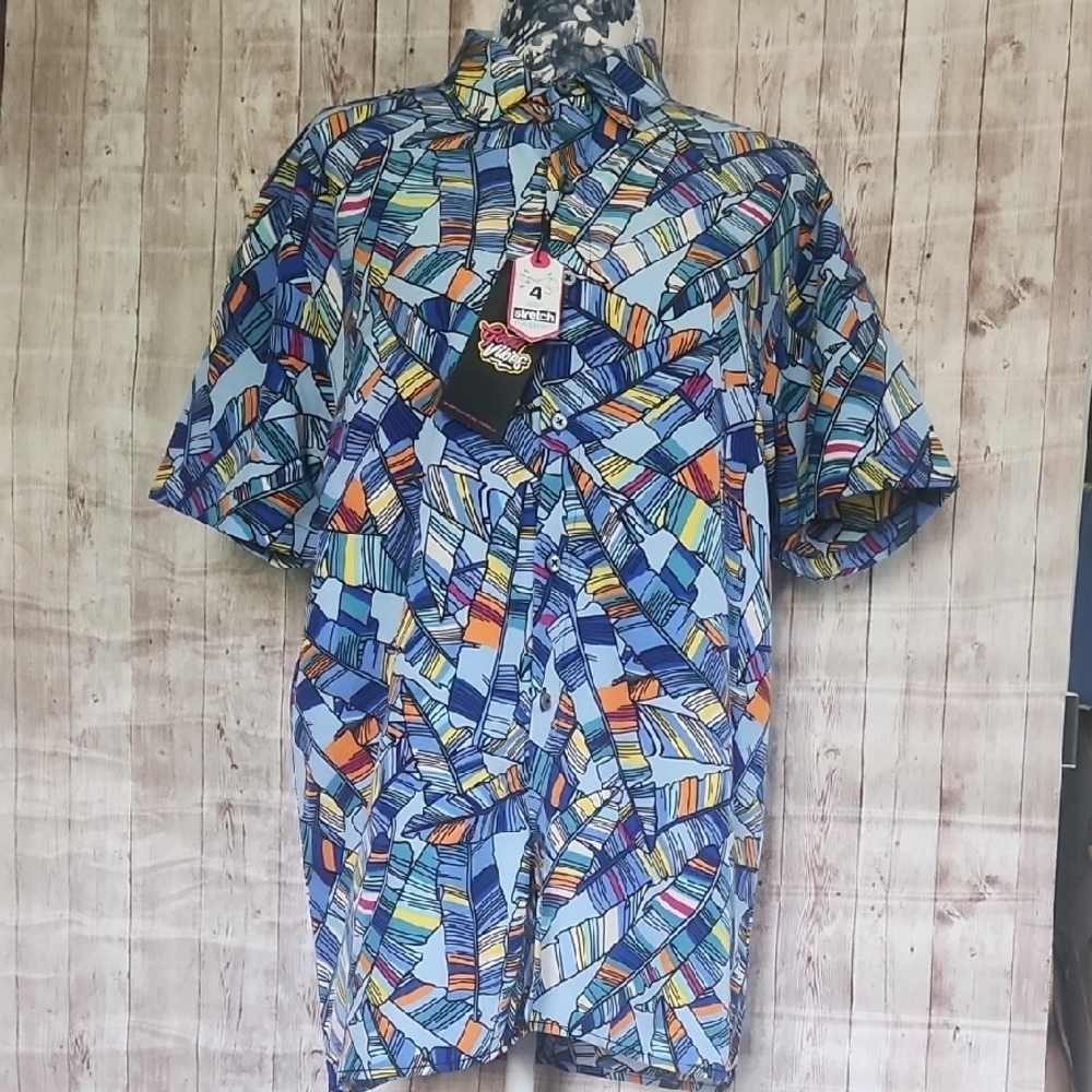 NWT Drill Clothing Co. Good Vibes 4 Way Stretch Size M MSRP $58.00 Shirt